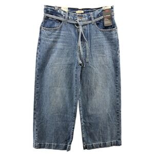 Levi's XL Straight Jeans Womens 31x31 Blue Medium Wash Relaxed Fit Belted Denim